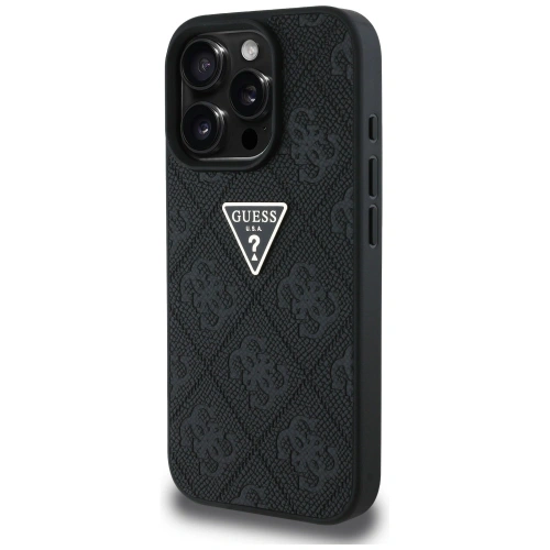 Kup Etui Guess Hot Stamp 4G Pattern Triangle Metal Logo do Apple iPhone 16 Pro Max czarny - GUE4382 - {ean13} - Sklep Home Screen