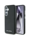 Karl Lagerfeld Saffiano Full Wrapped Elongated Metal Logo MagSafe Samsung Galaxy S25 black