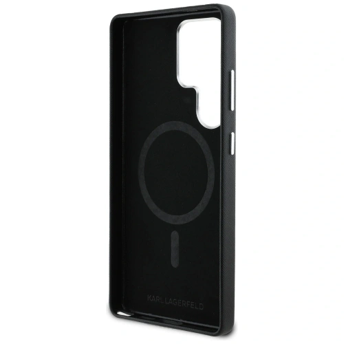 Kup Etui Karl Lagerfeld Saffiano Full Wrapped Elongated Metal Logo MagSafe pro Samsung Galaxy S25 Ultra černé - KLD21945 - {ean13} - Sklep Home Screen