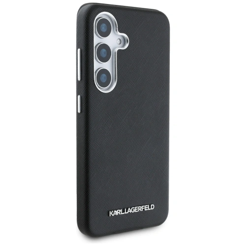 Kup Karl Lagerfeld Saffiano Full Wrapped Elongated Metal Logo MagSafe Samsung Galaxy S25+ Plus negru - KLD21946 - {ean13} - Sklep Home Screen