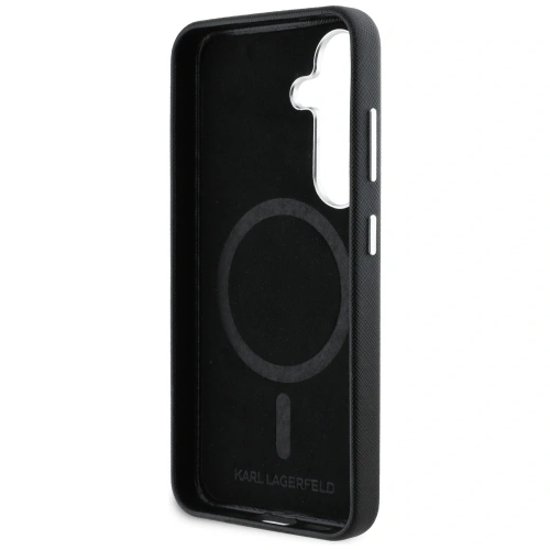 Kup Etui Karl Lagerfeld Saffiano Full Wrapped Elongated Metal Logo MagSafe do Samsung Galaxy S25+ Plus czarny - KLD21946 - {ean13} - Sklep Home Screen