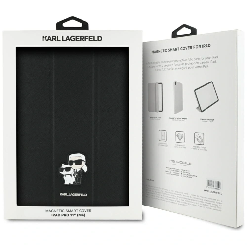 Buy Karl Lagerfeld KLFC11PM24SAKCK Apple iPad Pro 11" 2024 (5 gen) Book Cover Saffiano Magnetic Karl &Choupette black - KLD21947 - {ean13} - Home Screen Store Europe