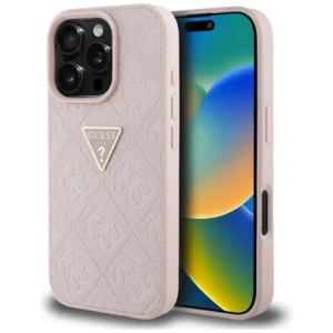 Kup Etui Guess Hot Stamp 4G Pattern Triangle Metal Logo do Apple iPhone 16 Pro różowy - GUE4385 - {ean13} - Sklep Home Screen