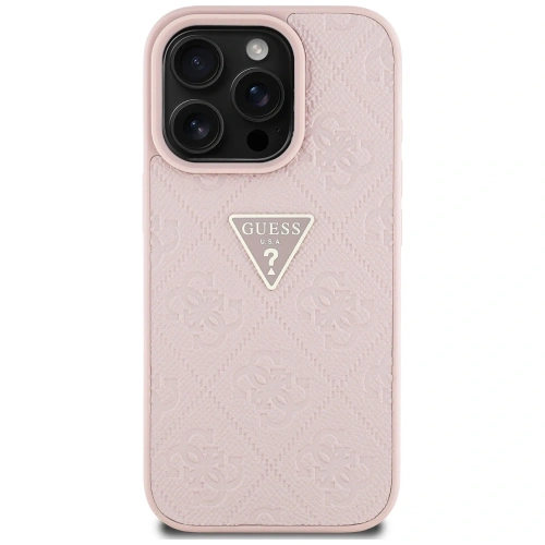 Kup Etui Guess Hot Stamp 4G Pattern Triangle Metal Logo do Apple iPhone 16 Pro růžový - GUE4385 - {ean13} - Sklep Home Screen