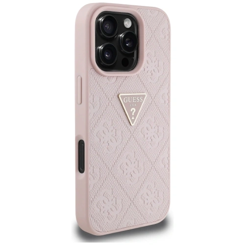 Kup Etui Guess Hot Stamp 4G Pattern Triangle Metal Logo do Apple iPhone 16 Pro růžový - GUE4385 - {ean13} - Sklep Home Screen