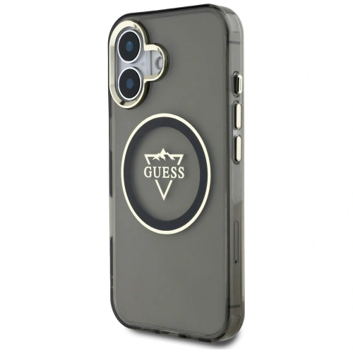 Kup Etui Guess IML Metal Mountain Logo MagSafe pro Apple iPhone 16 černé - GUE4387 - {ean13} - Sklep Home Screen