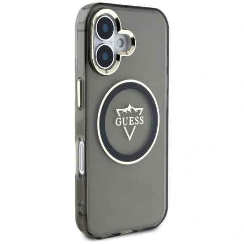 Kup Etui Guess IML Metal Mountain Logo MagSafe pro Apple iPhone 16 černé - GUE4387 - {ean13} - Sklep Home Screen