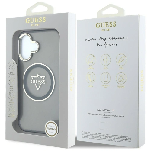 Kup Etui Guess IML Metal Mountain Logo MagSafe pro Apple iPhone 16 černé - GUE4387 - {ean13} - Sklep Home Screen