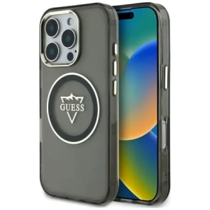 Kup Guess IML Fém Hegy Logó MagSafe Apple iPhone 16 Pro fekete - GUE4388 - {ean13} - Sklep Home Screen