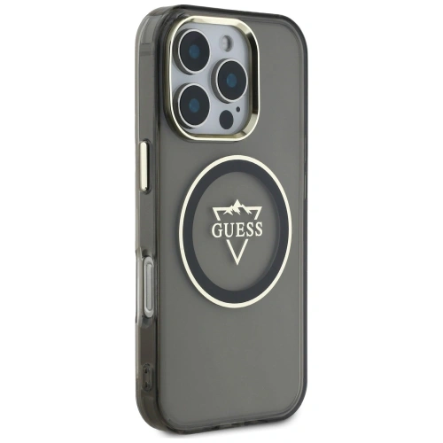 Kup Guess IML Metall Berg Logo MagSafe Apple iPhone 16 Pro schwarz - GUE4388 - {ean13} - Sklep Home Screen