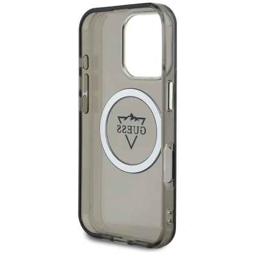 Kup Guess IML Metall Berg Logo MagSafe Apple iPhone 16 Pro schwarz - GUE4388 - {ean13} - Sklep Home Screen