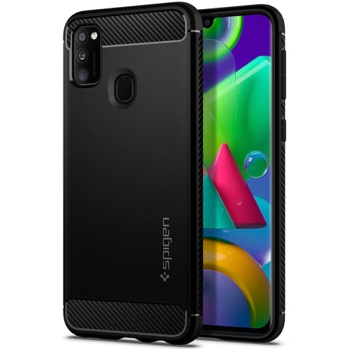 Kup Spigen Samsung Tasche Rugged Armor Galaxy M21 Mattschwarz - SPN1111BLK - {ean13} - Sklep Home Screen
