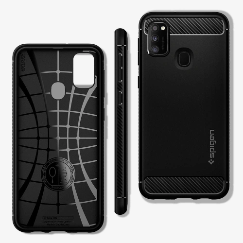 Buy Spigen Rugged Armor Samsung Galaxy M21 Matte Black - SPN1111BLK - {ean13} - Home Screen Store Europe