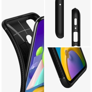 Kup Spigen Samsung Tasche Rugged Armor Galaxy M21 Mattschwarz - SPN1111BLK - {ean13} - Sklep Home Screen