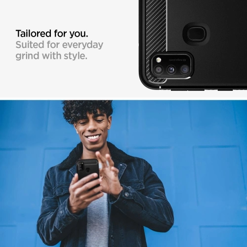 Buy Spigen Rugged Armor Samsung Galaxy M21 Matte Black - SPN1111BLK - {ean13} - Home Screen Store Europe