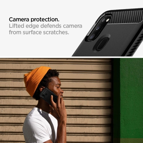 Buy Spigen Rugged Armor Samsung Galaxy M21 Matte Black - SPN1111BLK - {ean13} - Home Screen Store Europe