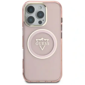 Kup Guess IML Metall Berg Logo MagSafe Apple iPhone 16 Pro Max pink - GUE4390 - {ean13} - Sklep Home Screen