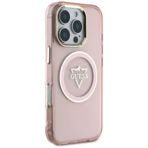 Kup Guess IML Metall Berg Logo MagSafe Apple iPhone 16 Pro Max pink - GUE4390 - {ean13} - Sklep Home Screen