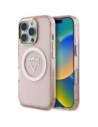 Guess IML fém hegy logó MagSafe Apple iPhone 16 Pro rózsaszín