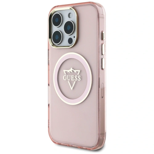 Kup Guess IML fém hegy logó MagSafe Apple iPhone 16 Pro rózsaszín - GUE4391 - {ean13} - Sklep Home Screen