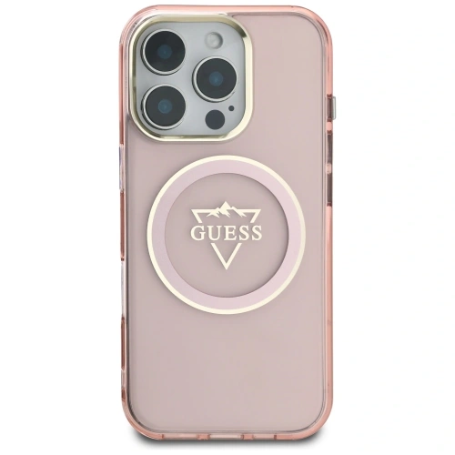 Kup Guess IML Metall Berg Logo MagSafe Apple iPhone 16 Pro pink - GUE4391 - {ean13} - Sklep Home Screen