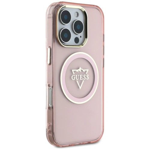 Kup Guess IML Metall Berg Logo MagSafe Apple iPhone 16 Pro pink - GUE4391 - {ean13} - Sklep Home Screen