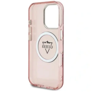 Kup Guess IML Metall Berg Logo MagSafe Apple iPhone 16 Pro pink - GUE4391 - {ean13} - Sklep Home Screen