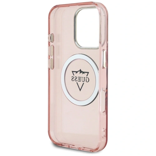 Kup Guess IML Metall Berg Logo MagSafe Apple iPhone 16 Pro pink - GUE4391 - {ean13} - Sklep Home Screen