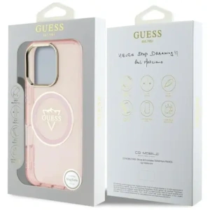 Kup Guess Logo IML Metal Mountain MagSafe Apple iPhone 16 Pro roz - GUE4391 - {ean13} - Sklep Home Screen