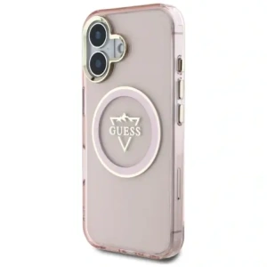 Kup Guess IML Fém Hegy Logo MagSafe Apple iPhone 16 rózsaszín - GUE4392 - {ean13} - Sklep Home Screen