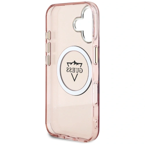 Kup Etui Guess IML Metal Mountain Logo MagSafe pro Apple iPhone 16 růžové - GUE4392 - {ean13} - Sklep Home Screen