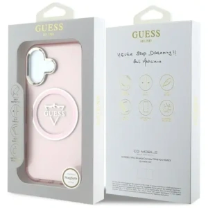 Kup Guess IML Fém Hegy Logo MagSafe Apple iPhone 16 rózsaszín - GUE4392 - {ean13} - Sklep Home Screen