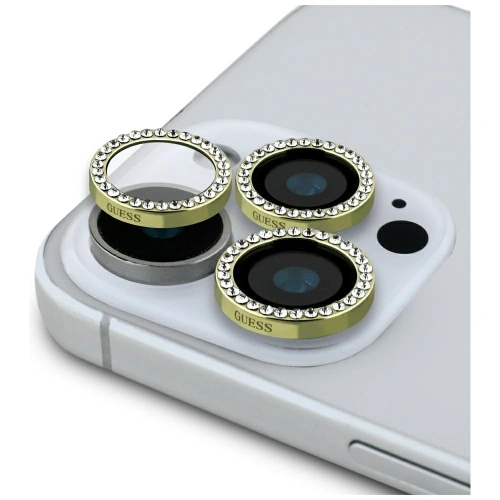 Kup Guess Rhinestone Lencsvédő Apple iPhone 16 Pro / 16 Pro Max arany - GUE4393 - {ean13} - Sklep Home Screen