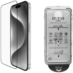 Kup Guess BP Rhinestone 2in1 Set aus gehärtetem Glas + Linsenschutz Apple iPhone 16 Pro Max Silber - GUE4394 - {ean13} - Sklep Home Screen