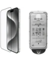 Guess BP strasszos 2in1 készlet edzett üveg + lencsevédő Apple iPhone 16 Pro Max ezüst