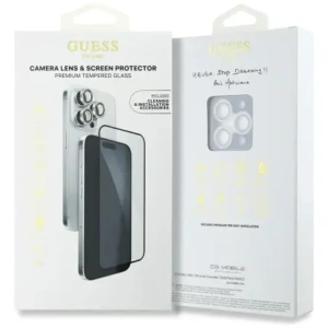 Kup Guess set BP Rhinestone 2in1 sticlă securizată + protecție pentru lentile Apple iPhone 16 Pro Max aurie - GUE4395 - {ean13} - Sklep Home Screen