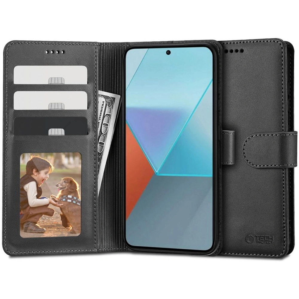 [OUTLET] Etui Tech-Protect Wallet Xiaomi Redmi Note 13 4G Black
