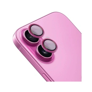 Buy Bizon Glass Snap Lens Apple iPhone 16 / 16 Plus pink frame - BIZ8635 - {ean13} - Home Screen Store Europe