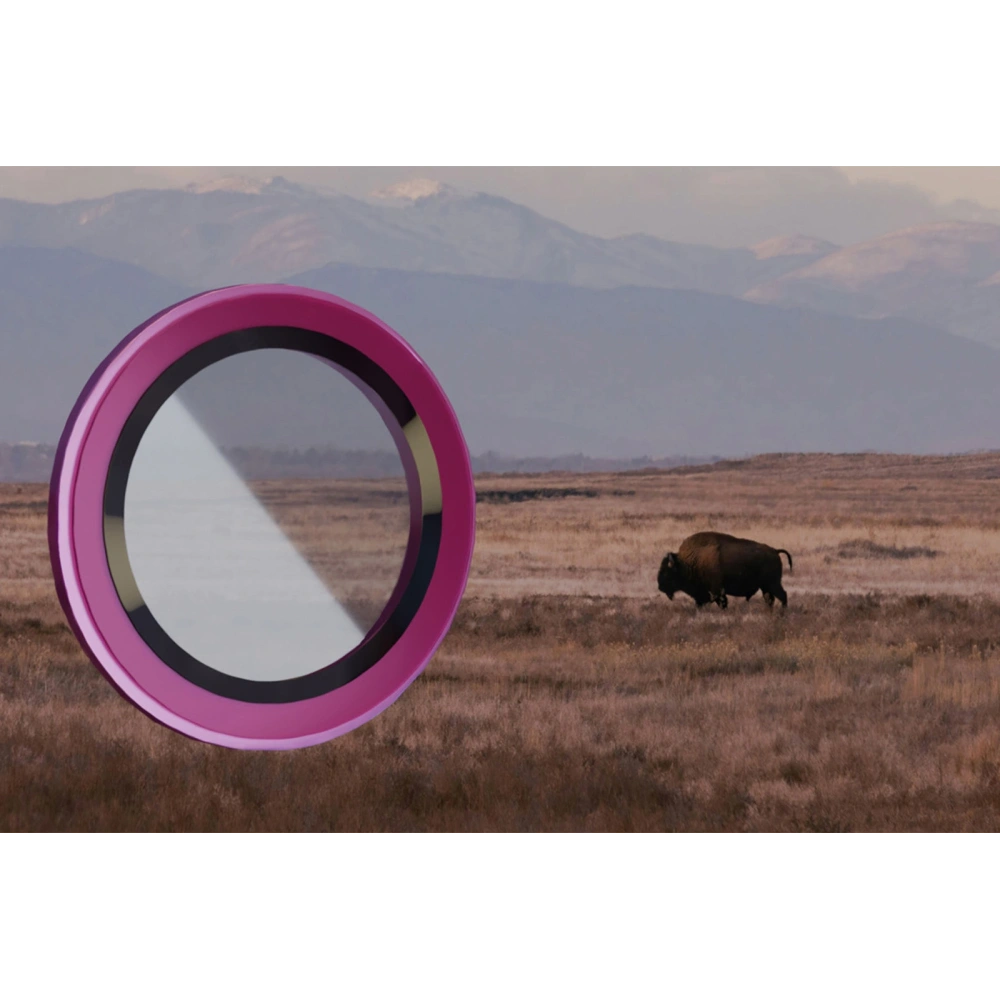 Szkło na aparat z aplikatorem Bizon Glass Snap Lens do Apple iPhone 16 / 16 Plus różowe