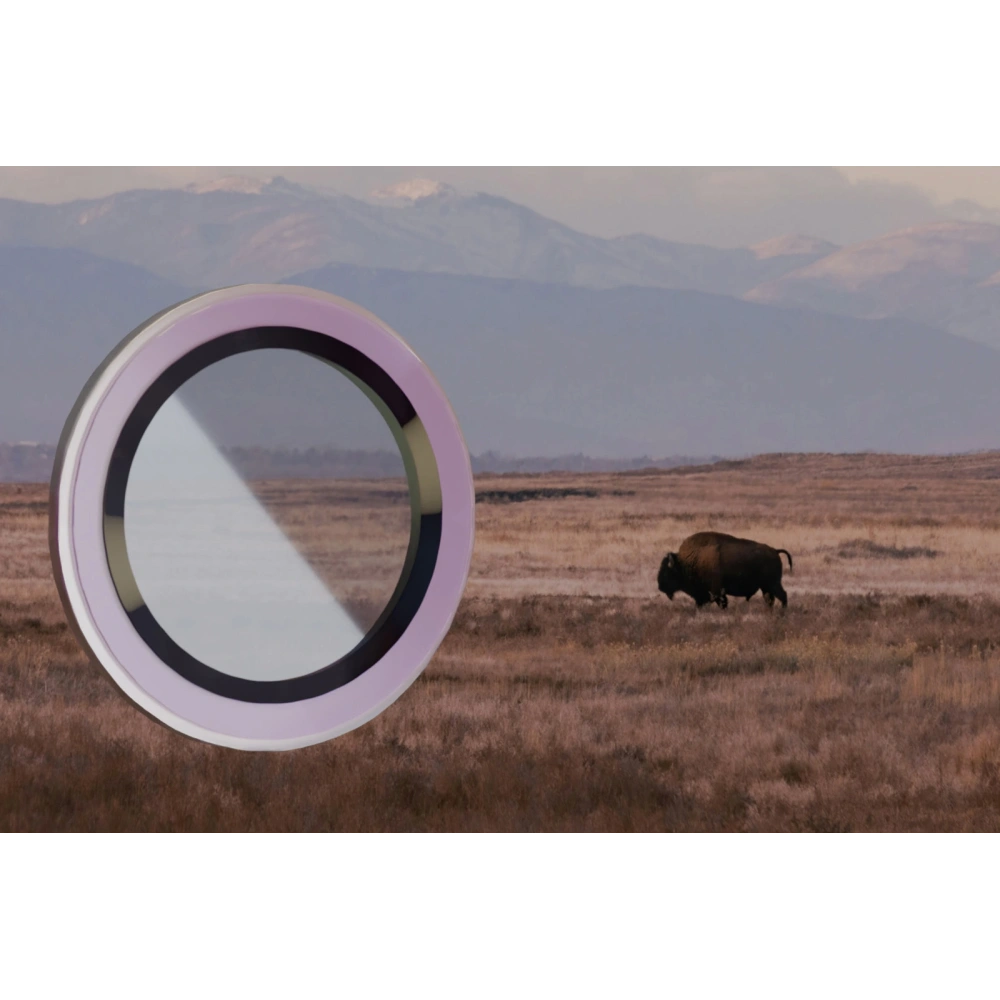 Szkło na aparat z aplikatorem Bizon Glass Snap Lens do Apple iPhone 15 / 15 Plus jasnoróżowe