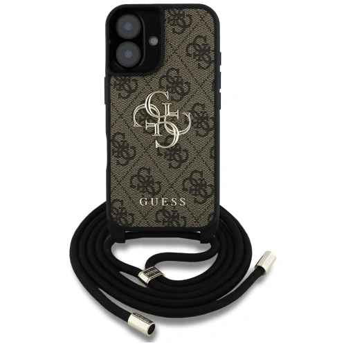 Kup Etui Guess 4G Big Logo Cord Stap Crossbody do Apple iPhone 16 brązowy - GUE4396 - {ean13} - Sklep Home Screen