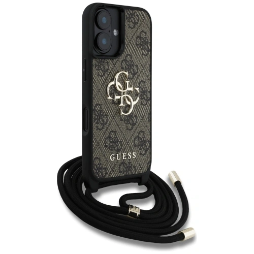 Kup Etui Guess 4G Big Logo Cord Stap Crossbody do Apple iPhone 16 brązowy - GUE4396 - {ean13} - Sklep Home Screen