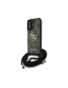 Guess 4G Velké Logo Kordová Šňůrka Crossbody Apple iPhone 16 Plus hnědý