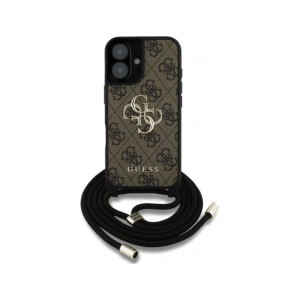 Kup Guess 4G Big Logo Cord Stap Crossbody Apple iPhone 16 Plus brown - GUE4398 - {ean13} - Sklep Home Screen