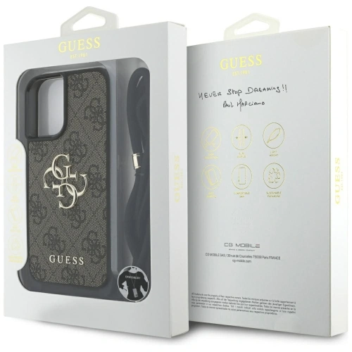 Kup Etui Guess 4G Big Logo Cord Stap Crossbody do Apple iPhone 16 Plus brązowy - GUE4398 - {ean13} - Sklep Home Screen