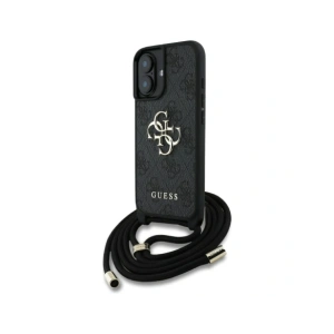 Buy Guess 4G Big Logo Cord Stap Crossbody Apple iPhone 16 Plus black - GUE4399 - {ean13} - Home Screen Store Europe