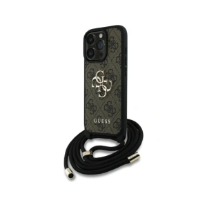 Kup Etui Guess 4G Big Logo Cord Stap Crossbody do Apple iPhone 16 Pro brązowy - GUE4400 - {ean13} - Sklep Home Screen
