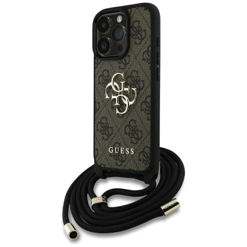 Kup Etui Guess 4G Big Logo Cord Stap Crossbody do Apple iPhone 16 Pro brązowy - GUE4400 - {ean13} - Sklep Home Screen