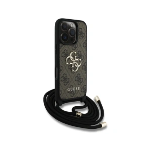 Kup Etui Guess 4G Big Logo Cord Stap Crossbody do Apple iPhone 16 Pro brązowy - GUE4400 - {ean13} - Sklep Home Screen