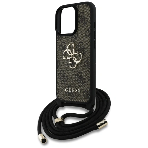 Kup Etui Guess 4G Big Logo Cord Stap Crossbody do Apple iPhone 16 Pro brązowy - GUE4400 - {ean13} - Sklep Home Screen